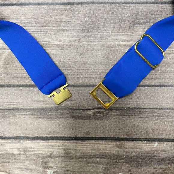 Swim Systems Azul Cobalt Blue Halter Underwire Bikini Top NWT 34D No Padding NOS - Picture 7 of 13